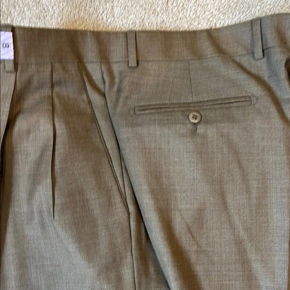 Zanella Brown Dress Pants Pleated Front